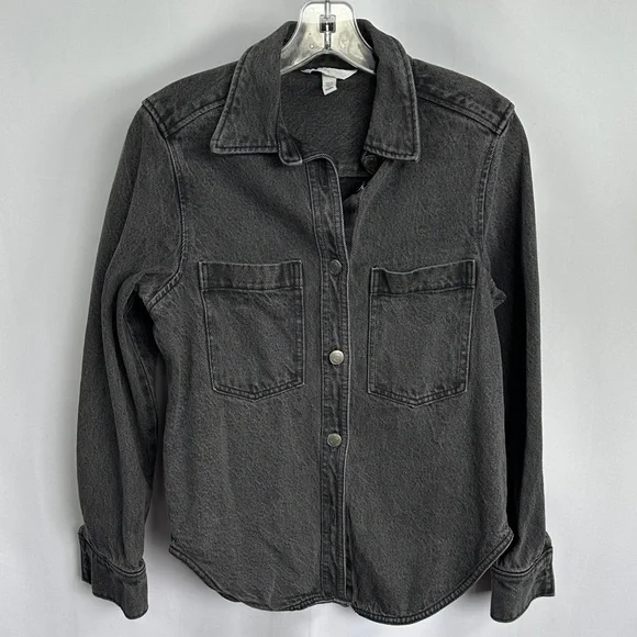 H&M Charcoal Denim Jacket - Picture 1 of 7